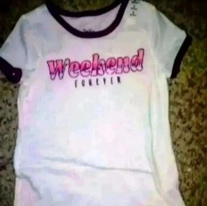 NWT JUSTICE WEEKEND FOREVER T-SHIRT